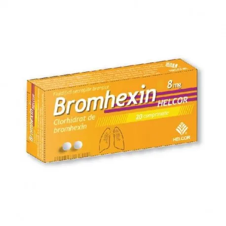 Bromhexin HELCOR 8 mg, 20 comprimate