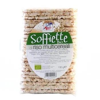 Rondele din orez expandat cu cereale fara gluten, 130g, La Finestra Sul Cielo