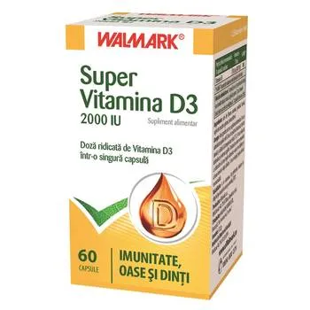Super Vitamina D3 2000UI, 60 capsule, Walmark
