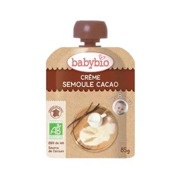 Desert crema din gris si cacao Bio, 85g, BabyBio