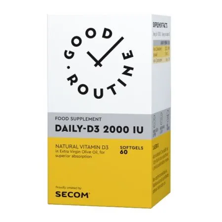 Daily D3 Good Routine, 2000 UI, 60 capsule, Secom
