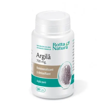 Argila 700 mg, 30 capsule, Rotta Natura