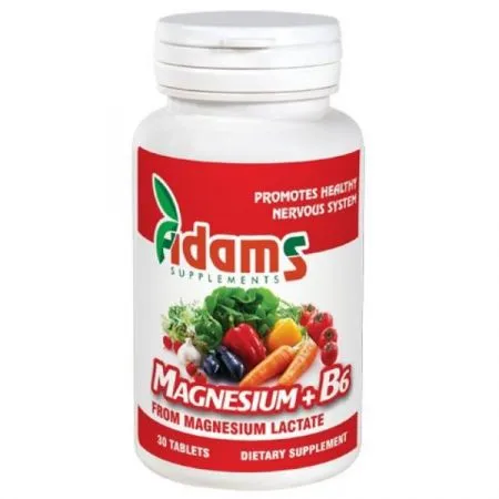 Magneziu+B6, 30 tablete, Adams Vision