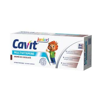 Cavit Junior Ciocolata, 20 tablete masticabile, Biofarm