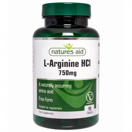 NATURES AID L-Arginine 750 mg, 90 tablete, ajutor fertilitate