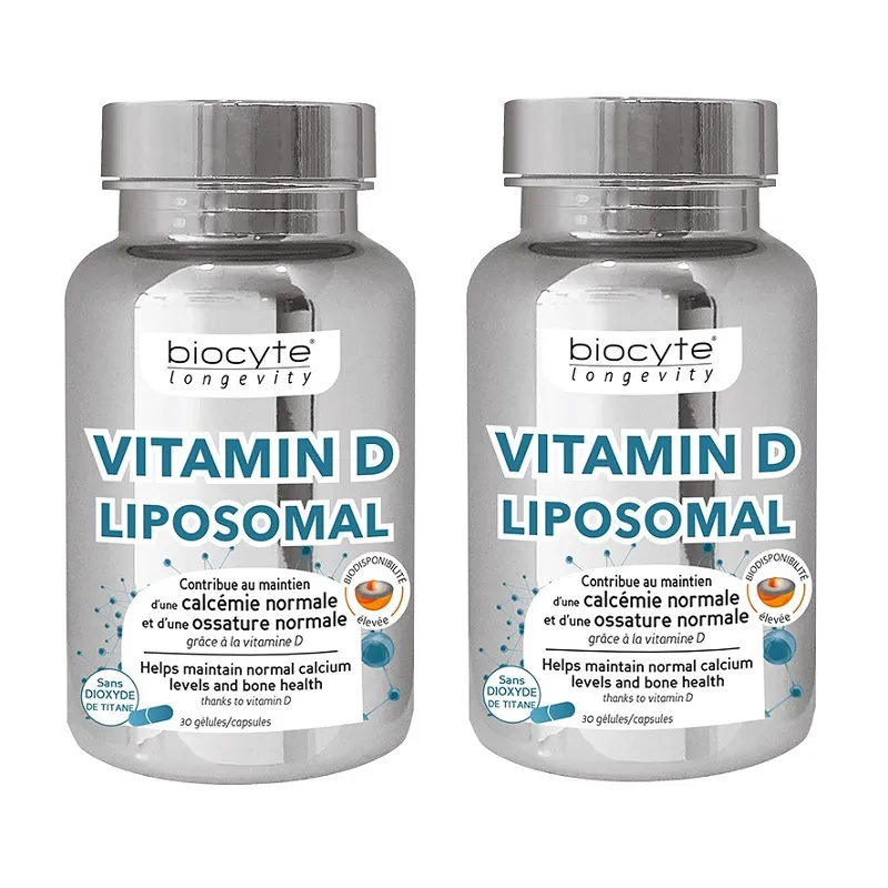 Pachet Vitamina D Lipozomal, 30 capsule + 30 capsule, Biocyte