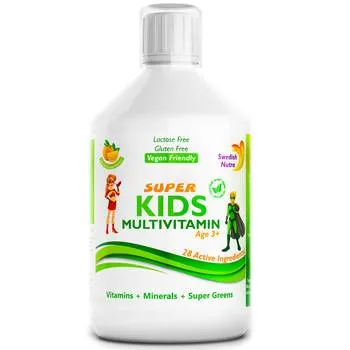 Multivitamine pentru copii cu 30 de ingrediente Super Kids, 500ml, Swedish Nutra