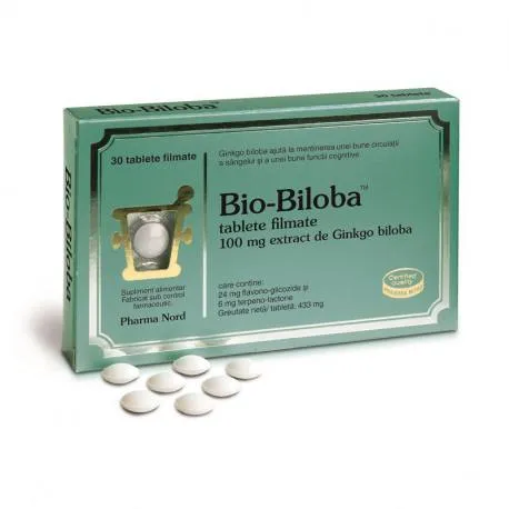 Bio Biloba 100mg, Pharma Nord, 30 tablete filmate