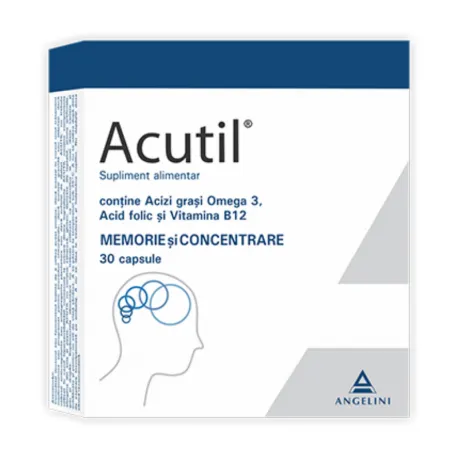 Acutil, 30 capsule, sustine functiile cerebrale
