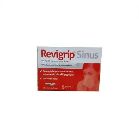 Revigrip Sinus 500 mg / 30 mg x 20 compr. film.