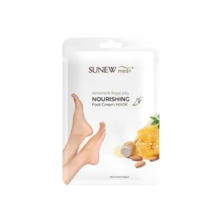 SunewMED+ Masca hidratanta pentru picioare cu ulei de migdale dulci si laptisor de matca, 40g