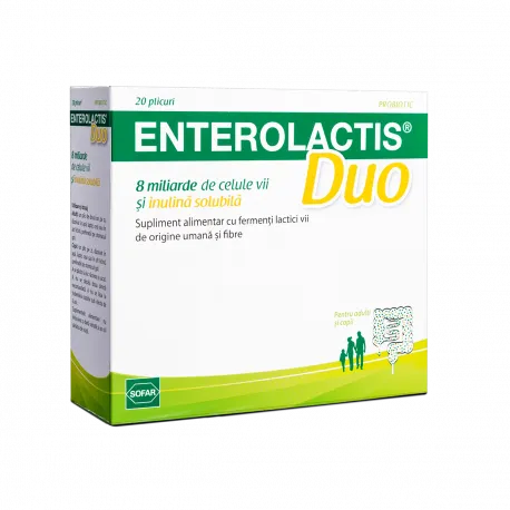 Enterolactis DUO pulbere, 20 plicuri