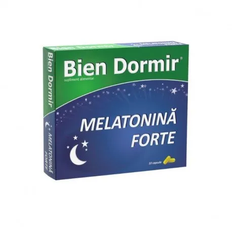Bien Dormir + Melatonina Forte somn linistit, 10 capsule