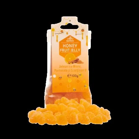 Jeleuri cu miere, aroma de portocale si scortisoara, 100g, Apidava