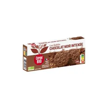 Biscuiti cu ciocolata neagra, 132g, Cereal Bio