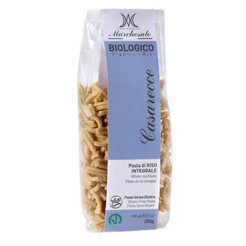 Paste din orez integral fara gluten Bio Casarecce, 250g, Marchesato