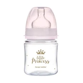 Biberon roz anticolici cu gat larg PP EasyStart Royal Baby, 120ml, Canpol babies