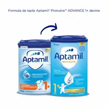 Lapte praf Aptamil NUTRI-BIOTIK 1+ pentru 1-2 ani, 800g, Nutricia