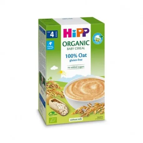 Hipp Cereale de ovaz integral fara gluten, +4 luni, 200g