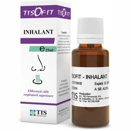 Tisofit Inhalant, 25 ml recomandat in stari de raceala