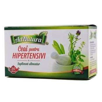 Ceai pentru hipertensivi, 20 plicuri, AdNatura