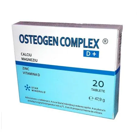 Osteogen Complex D+, 20 tablete, Star Minerals