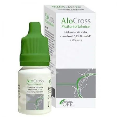 Solutie oftalmica lubrifianta AloCross, 8 ml, OFF Italia