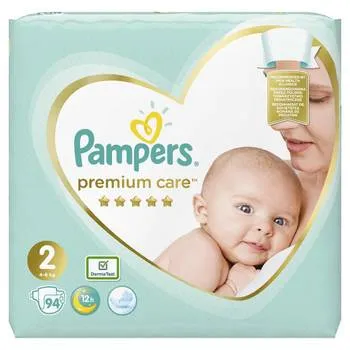Scutece pentru copii Premium Care Jumbo Pack, Marimea2, 4–8kg, 94bucati, Pampers