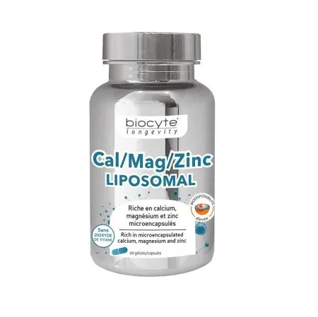 Calciu Magneziu Zinc Lipozomal, 60 capsule, Biocyte