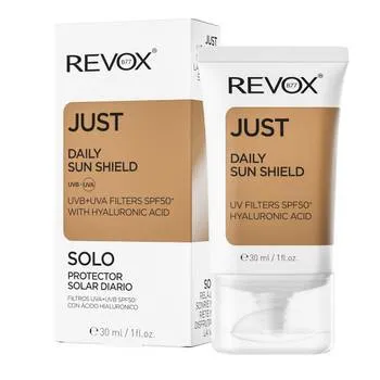 Crema de fata cu acid hialuronic SPF 50+ Just Daily Sun Shield, 30ml, Revox