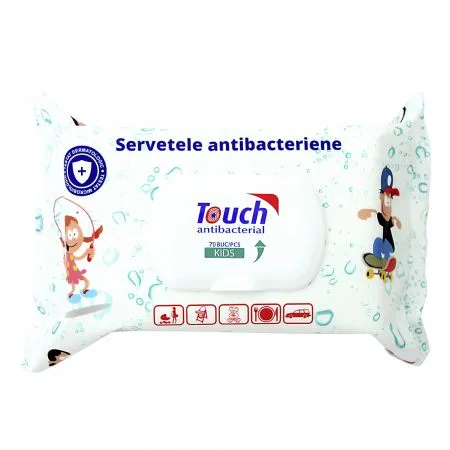 Servetele umede antibacteriene Kids, 70 bucati, Touch