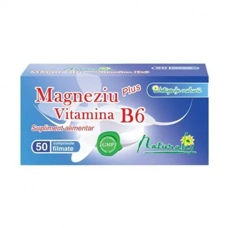 Naturalis Magneziu + Vitamina B6, 50 comprimate filmate