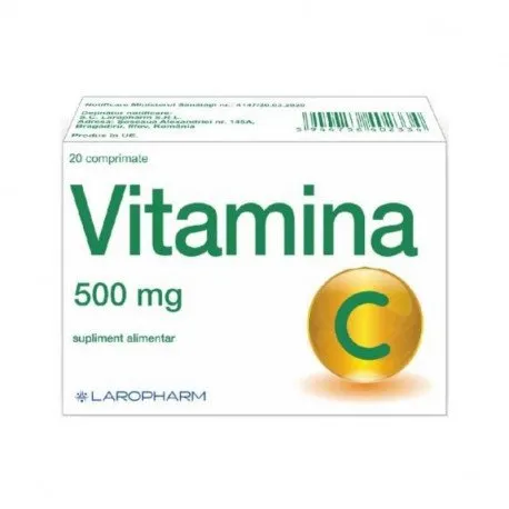 Laropharm Vitamina C 500 mg, 20 comprimate masticabile