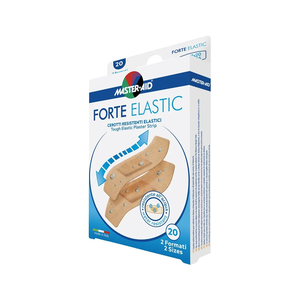 Plasturi elastici ultra rezistenti, Forte Elastic Master-Aid, 2 marimi, 20 bucati, Pietrasanta Pharma