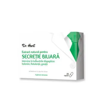 Dr.Hart Extract natural pentru secretie biliara, 20 capsule
