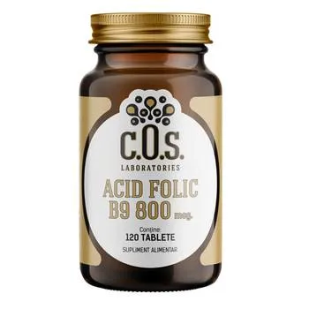 Acid Folic B9 800mcg, 120 tablete, COS Laboratories