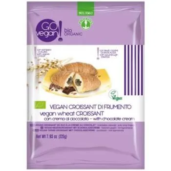 Croissant vegan cu crema de ciocolata, 4 x 45g, Probios