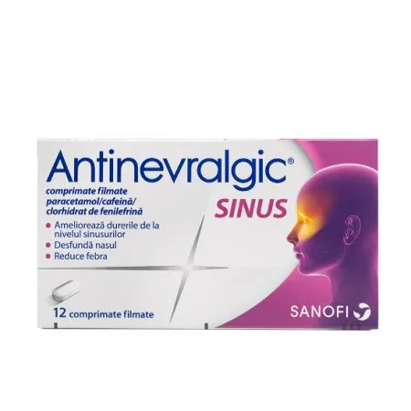 Antinevralgic Sinus, 12 comprimate filmate, Sanofi