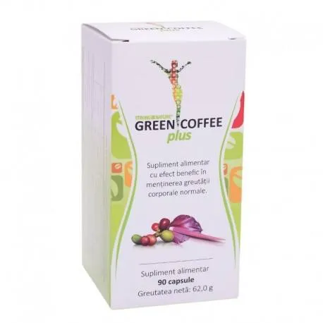 Green Coffee plus x 90 capsule - cu extract de cafea verde si fibre de glucomannan