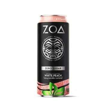 Bautura energizanta zero zahar cu aroma de piersica alba, 473ml, GNC ZOA Energy Drink