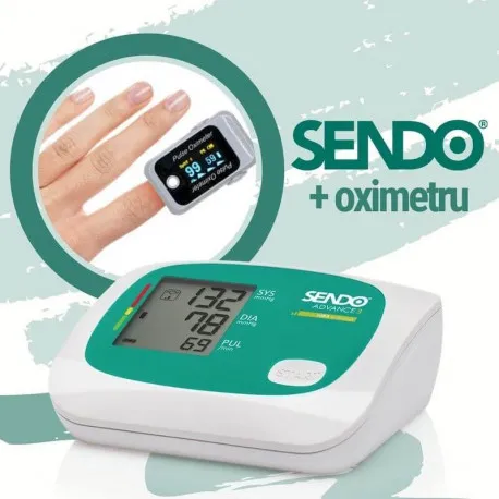 Tensiometru digital Sendo Advance 3+Pulsoximetru Cadou