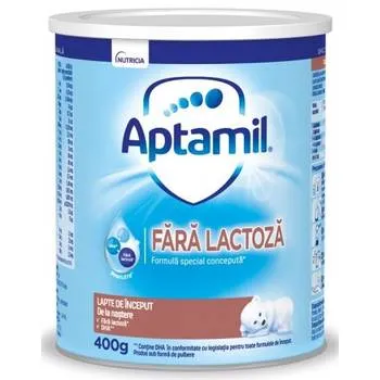 Lapte praf Fara Lactoza pentru 0 luni+, 400g, Aptamil