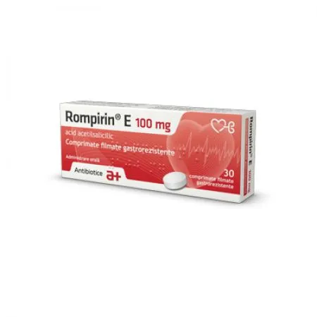 Rompirin E, 100 mg, 30 comprimate gastrorezistente, Antibiotice SA