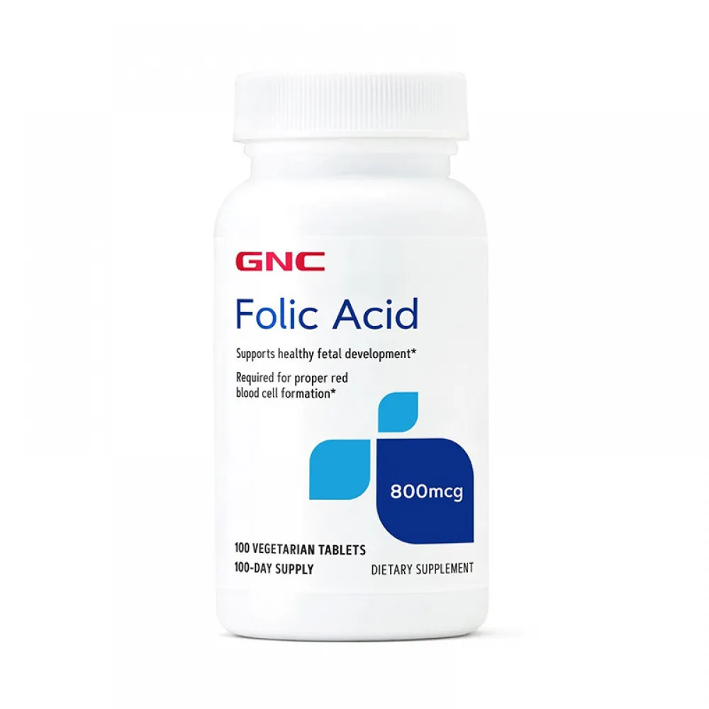 Acid Folic 800 MCG (100 tablete), GNC