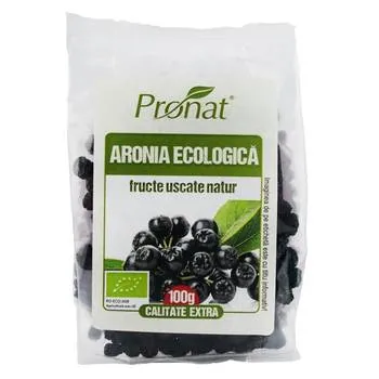 Aronia fructe uscate Bio, 100g, Pronat