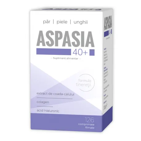 Aspasia 40+ - Supliment impotriva caderii parului, 42 tablete