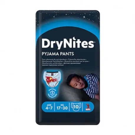 Huggies DryNites Conv 4-7 ani Baieti,17-30kg x 10buc