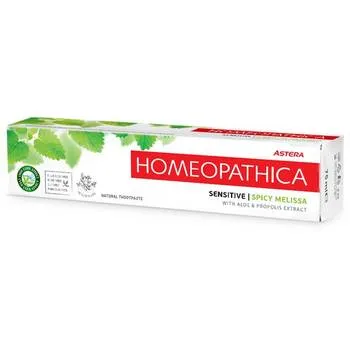 Pasta de dinti homeopatica Sensitive Spicy Melissa, 75ml, Astera
