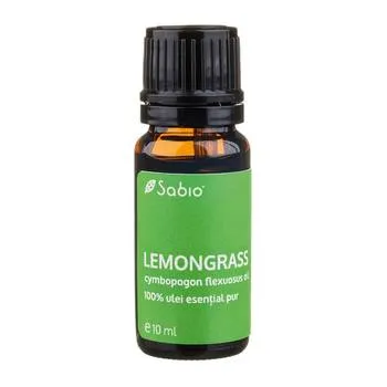 Ulei esential pur Lemongrass (cymbopogon flexuosus), 10ml, Sabio