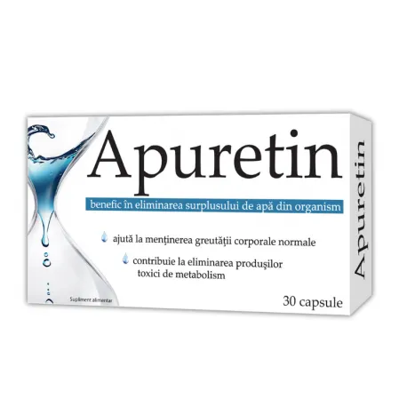 Apuretin - Supliment pentru retentia de apa, 30cps.